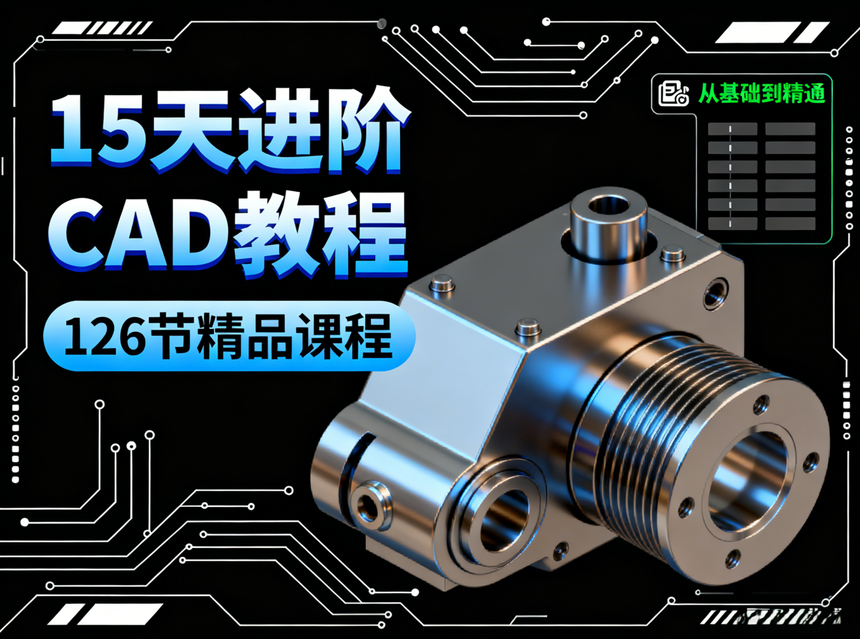15天CAD从入门到精通全套教程,附各版本软件与学习资料!